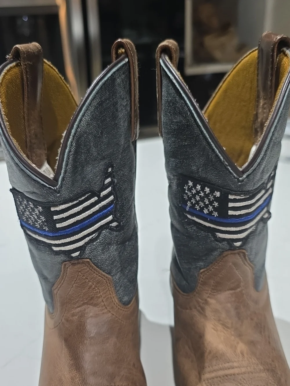 Don Post Children  Brown & Blue Western Boots   Size 2.5